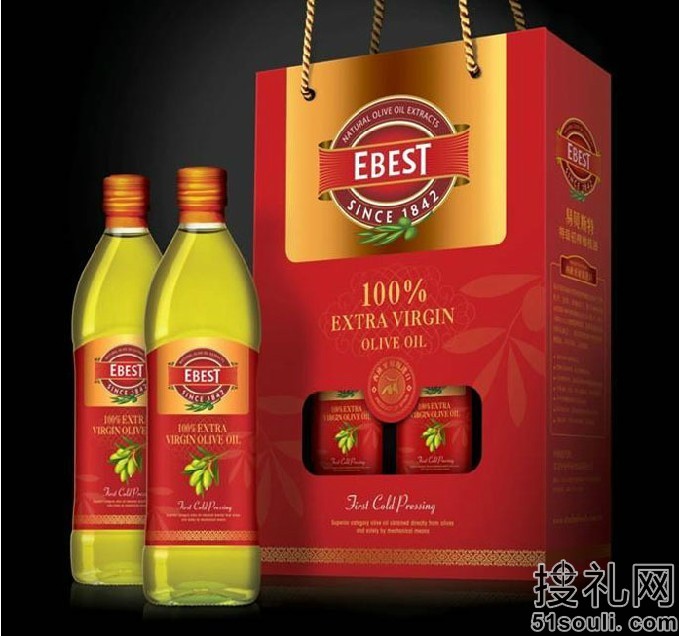EBEST易贝斯特特级初榨橄榄油简装礼盒