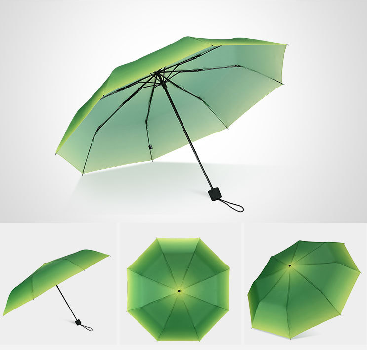 三折广告伞 超炫色彩渐变晴雨伞